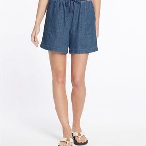 LL BEAN Women's Original Sunwashed Shorts Denim LG